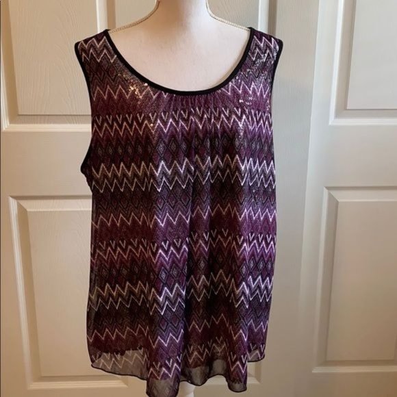 Cocomo Women Dressy Sequin Top 2XL - Picture 1 of 6